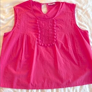 Frances Valentine Fuchsia Sleeveless Blouse